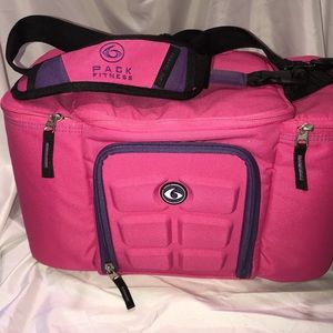 Six pack fitness pink lunch bag